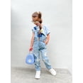thumbnail image 4 of Overoles Vaquero Lindo y Delgado Denim Rasgado Para Niña,KIDSCOOL SPACE, 6-7 Años, 4 of 8