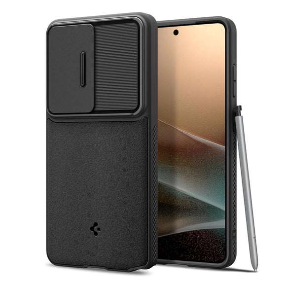 Funda para teléfono Spigen Optik Armor para Galaxy S26 Ultra, negra