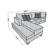 thumbnail image 5 of Sala esquinera El Bazar Store Aquiles Gris Oxford 260x200 cm Lino nacional Modular, 5 of 5