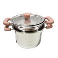 thumbnail image 2 of Sartén Sartén Cocina Utensilios de cocina Multipropósito Acero inoxidable Leche Olla Antiadherente Wok Huevo Sartén para fiesta, restaurante, co Olla de sopa rosa, 2 of 9