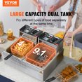 thumbnail image 2 of Freidora electrica comercial VEVOR de encimera con tanques desmontables dobles 1500W, 2 of 9