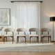thumbnail image 4 of Ilios Innova | Paquete de 4 Sillas Dinamarca para Comedor, Tapizadas en Lino Español Color Beige con Respaldo Curvo Ergonómico y Estructura de Madera de Caucho Resistente, 4 of 9