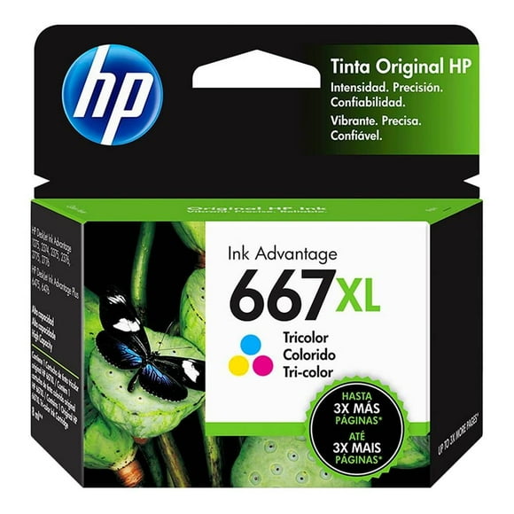 Cartucho de Tinta HP 667 XL Ink Advantage Tricolor