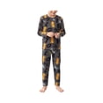 thumbnail image 3 of Pijama Batman Niño Playera Manga Larga y Pantalón Brush Negro Talla 12, 2 Piezas, 3 of 4
