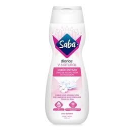 Jabón íntimo Saba Diarios v-natural lirio de agua y flor de algodón 200 ml