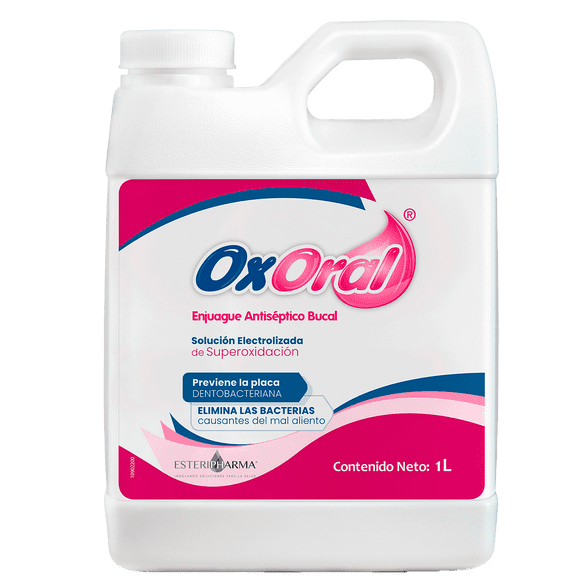 OxOral Enjuague Bucofaríngeo, Contra Virus, Bacterias y Hongos, Solución Bucal  de 1 litro