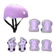 thumbnail image 4 of Casco de bicicleta para niños Juego de casco con rodilleras Guardias de muñequera de almohadillas, elegante engranaje de skateboard juego para Púrpura, 4 of 8