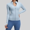 thumbnail image 1 of TaTaai Ladies Slim Fit Yoga Sports Jacket Fashion Nude Feeling Tight Fitness Outerwear for Running Training Workout Gym Daily Wear Gift, 1 of 8