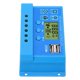 thumbnail image 3 of Parámetro Controlador Solar Ajustable PWM Pantalla LCD 2 USB Regulador Solar Azul 12V 24V, 3 of 7
