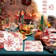 thumbnail image 1 of Set de vajilla de Navidad con copos de nieve rojos - platos, vasos y servilletas de papel desechables de 16 piezas - platos de 7 y 9 pulgadas, 1 of 6