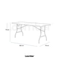 thumbnail image 3 of Mesa Plegable Negra LOOMBER 180 cm Tipo Portafolio para Exteriores y Jardín, 3 of 7