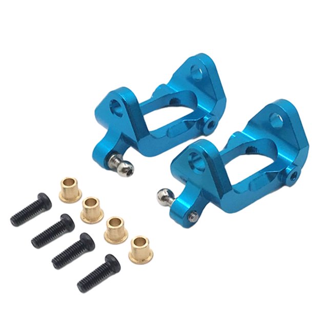 Bewildely Portador de cubo C de aleación de aluminio para coche de Control remoto para 1/18 Wltoys A949 RC, portador de cubo C de aluminio para Kits de construcción modelo azul
