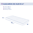 thumbnail image 3 of Sobre Colchón de Foam DR JOOHN Hospitalario 4 Pulgadas, Diseño de Cascaron de Huevo, 3 of 6
