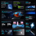 thumbnail image 2 of Laptop Gamer Thunderobot RS16 Intel Core I9 13900HX RTX 5060 16'' QHD 240Hz 32GB RAM 1TB SSD Negro, 2 of 12