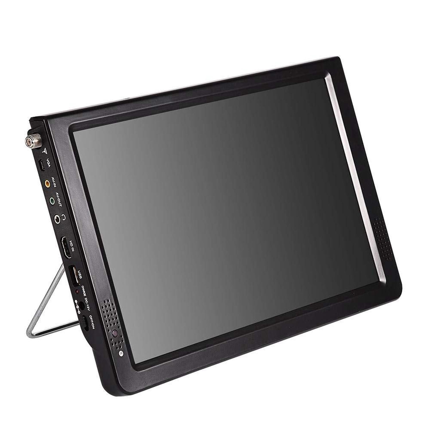 Televisión Portátil Pomya 12 Pulgadas Negro ATSC TV Digital 1080P HD HDMI Reproductor de Video para