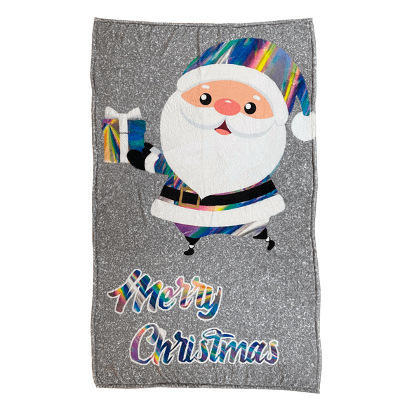 Cobija Manta Juana Gallo Diseño de Navidad Santa Claus Ultra Suave y ligera
