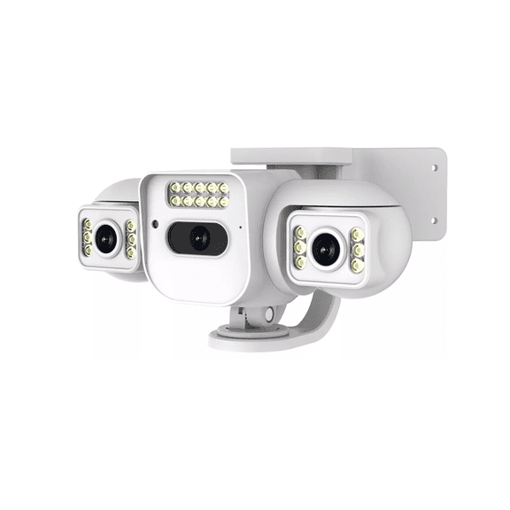Cámara De Seguridad Vigilancia Tres Lentes Tres Pantalla Wifi Inalambricas