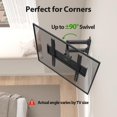 thumbnail image 4 of USX MOUNT Soporte de pared para TV de esquina para televisores de 26 a 60 pulgadas de hasta 80 libras, brazo articulado único, soporte de pared para TV de movimiento completo con giro e inclinación, M, 4 of 9