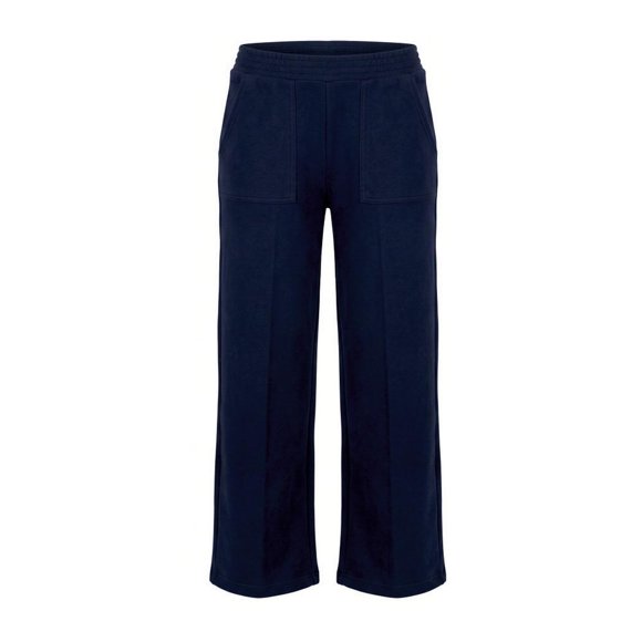 Pantalon Simply Basic para Niña, Pierna Ancha Cintura Elástica Marino Talla 8