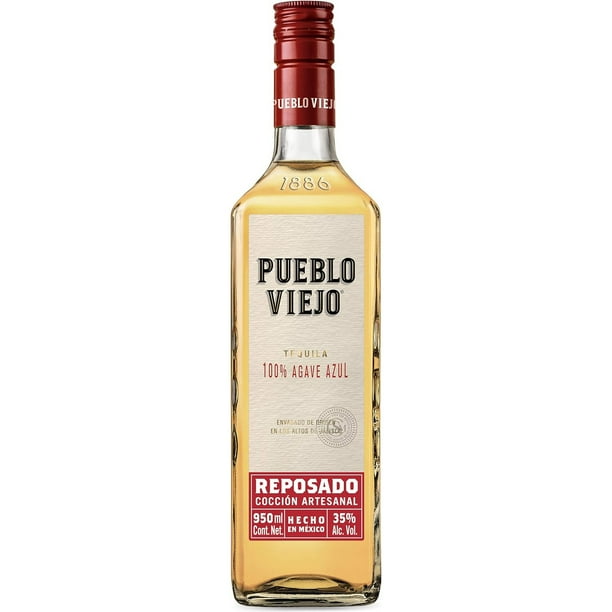 Pack de 12 Tequila Pueblo Viejo Reposado 950 ml