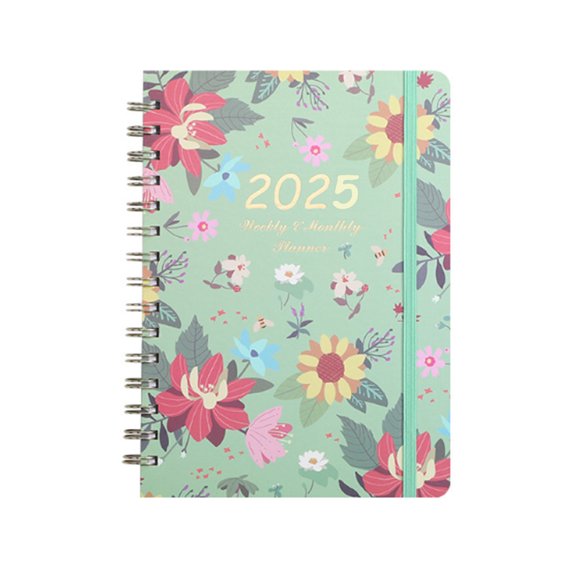 Xihbxyly Planificador Semanal Personalizado 2024, Tapa Dura con Diseño Floral, Organizador Mensual, Herramienta de Planificación Diaria, Ideal para Oficina y Hogar, Regalo Elegante para Mujer, 21,5 C