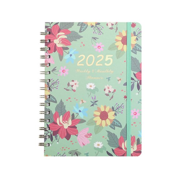 Xihbxyly Planificador Semanal Personalizado 2024, Tapa Dura con Diseño Floral, Organizador Mensual, Herramienta de Planificación Diaria, Ideal para Oficina y Hogar, Regalo Elegante para Mujer, 21,5 C