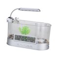 thumbnail image 3 of Pecera de escritorio Yuyangstore Tanque de acuario de escritorio con accesorios de reloj LED, 3 of 7