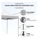 thumbnail image 2 of Toldo Carpa Lona Plegable Reforzado Impermeable Portátil 2x2M, 2 of 5