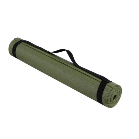 Tapete Yoga STINGRAY FITNESS con Correa 173x61cm Grosor 6mm verde