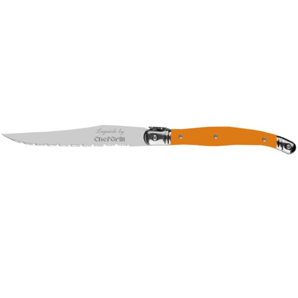 Cuchillo para carne LaguioleOrange VentDepot 1pza 23 cm Naranja Acero Inoxidable