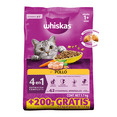 thumbnail image 2 of Alimento Seco para Gatos Adultos Whiskas® 4 en 1, 100% Nutrición Completa y Balanceada – Sabor Pollo 1.7kg, 2 of 9