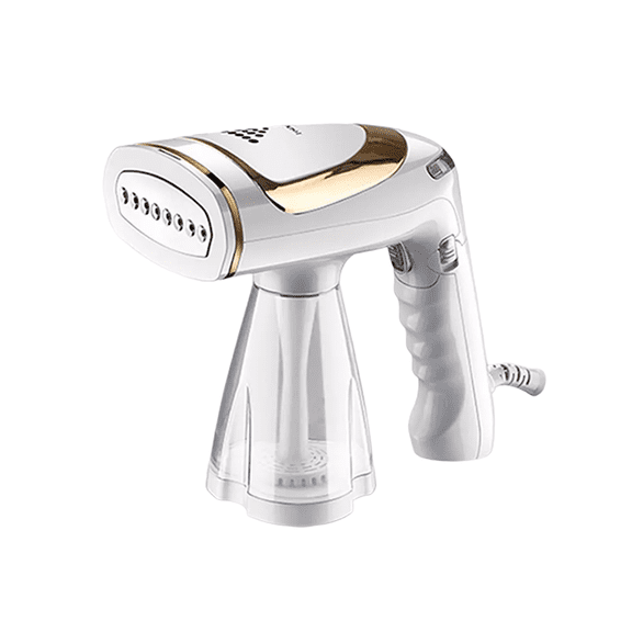 Mini Plancha De Vapor Portátil  Vaporizador De Ropa Blanco con Dorado