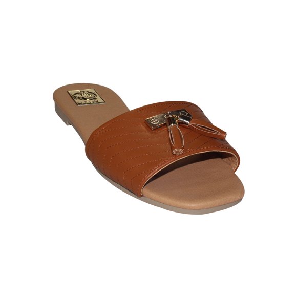 SANDALIAS DE PISO LEON MUJER CAFE TEXTIL 1629