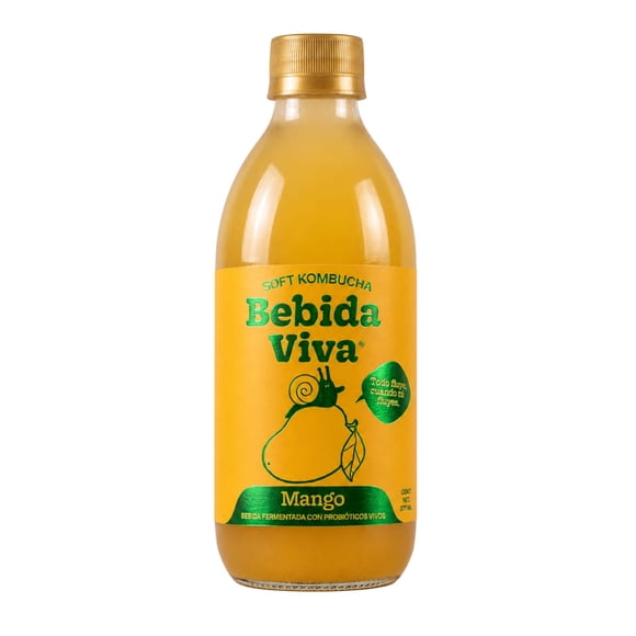 Bebida Viva Kombucha con probióticos Mango 377 ml