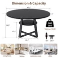 thumbnail image 2 of Yeshouse Mesa de comedor redonda de 120 cm para 4-6 personas, diseño rústico con espacio de almacenamiento, ideal para cocina, comedor, sala, reuniones y apartamento, 2 of 9