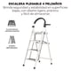 thumbnail image 3 of Escalera Acero Tijera Tubular 4 Peldaños Plegable Portátil, 3 of 8