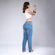 thumbnail image 3 of Pantalón Savi Jeans Mom Azul SB4702 Tiro Medio para Mujer, 3 of 4