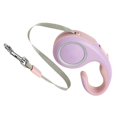 thumbnail image 4 of Correa Retráctil para Mascotas Fluorescente Cerradura de Un Botón Correa para Caminar para Mascotas con Mango Ergonómico para Perros Pequeños Medianos Gatos Rosa Púrpura 3 Metros / 9.8 Pies, 4 of 10