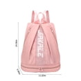 thumbnail image 3 of Mochila de gimnasio para mujer con compartimento para zapatos y bolsillo húmedo, bolsa deportiva impermeable y ligera para viajar, 3 of 8
