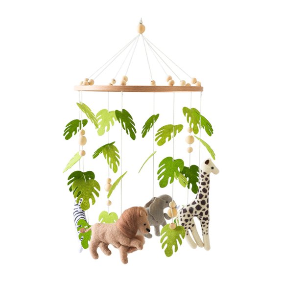 Móvil para bebé para cuna, práctico y de fácil instalación, con decoración de animales, de viento colgante, campana de cama para el hogar,