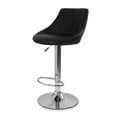 thumbnail image 1 of Silla de Bar para Barra de Cocina con Respaldo y Reposapies de Altura Ajustable Banco Giratorio para Bar con Asiento Acolchado Diseño Elegante Negro, 1 of 7