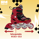 thumbnail image 2 of Patines en línea ajustables RM REGALOMEX para niños talla 19.5-23.5 negro mediano, 2 of 6