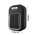 thumbnail image 3 of Mini calefactor | Calefactor portátil de pared de 600 W con termostato | Protección contra sobrecalentamiento y vuelcos | Calefactor silencioso para escritorios de oficina pequeños | Temporizador d, 3 of 5