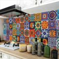thumbnail image 2 of 120 Piezas Autoadhesivo Mosaico Ladrillo Azulejo Etiqueta 3D Cocina Baño Pegatinas de Pared -10X10cm, 2 of 9