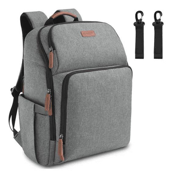 Mochila Impermeable Malubero Para Pañales De Bebé gris Malu1317