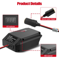 thumbnail image 4 of Para Ma*kita 18V a 12V Step Down Power Adaptador de Batería, DIY Charger Convertidor Power Estación con Conector de Encendedor para Auto, 4 of 6