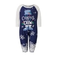 thumbnail image 2 of Pijamas navideñas familiares a juego con estampado de muñecos de nieve y copos de nieve. Conjuntos navideños familiares a juego., 2 of 9