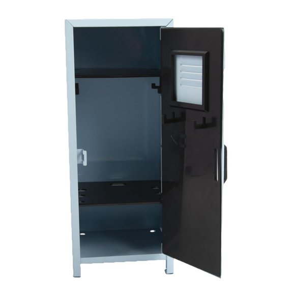 Mini locker, armario de escritorio, taquilla metálica multifuncional para niñas, caja miniatura azul