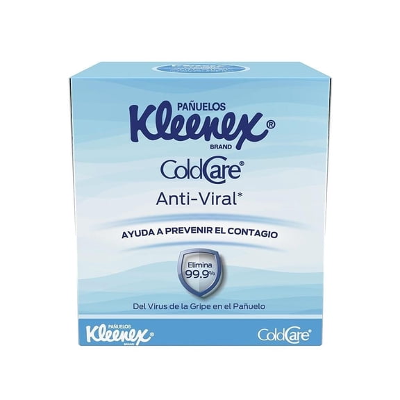 Pañuelos desechables Kleenex Cold Care anti viral 80 pzas