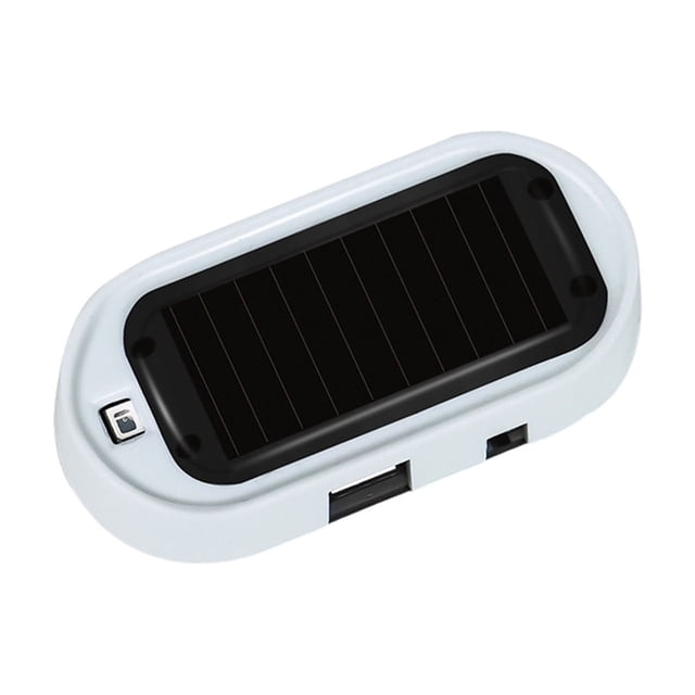CaiYueKe Solar Powered Car Dummy Alarm Light LED Blinking Red Blue Light for Vehicle Security Anti Theft Deterrent with Light Sensor USB Rechargeable Easy Install Solar Light for Car Truck Van